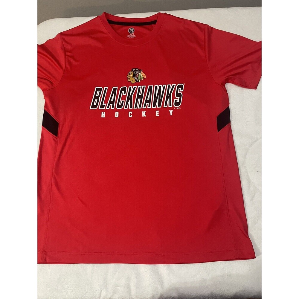 LN: NHL Shirt Chicago Blackhawks Adult L Red Short Sleeve Crew Neck Pullover